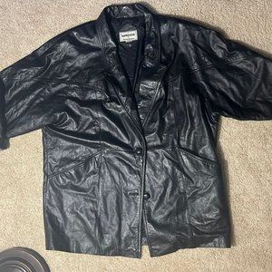 Vintage Fitz-Wright Embroidered Leather Jacket